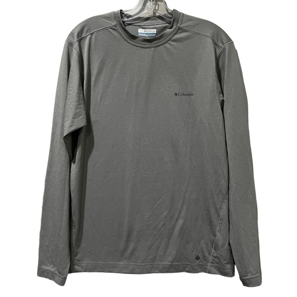 Columbia Men’s Small Gray Long Sleeve Crew Neck Omni Tech Shirt Y1 - Picture 1 of 4